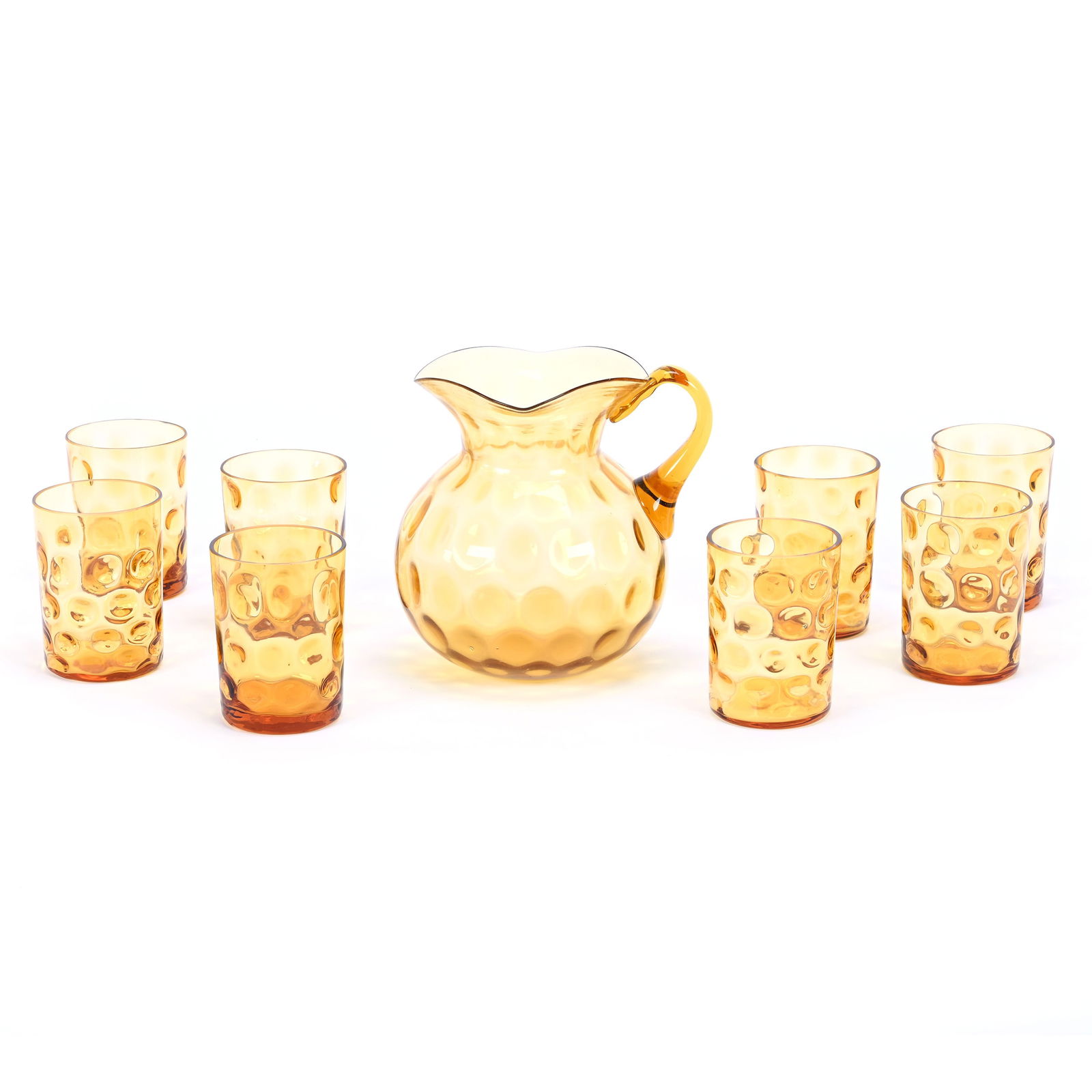 Water Set, Solid Amber Art Glass, Coinspot (1 of 2)