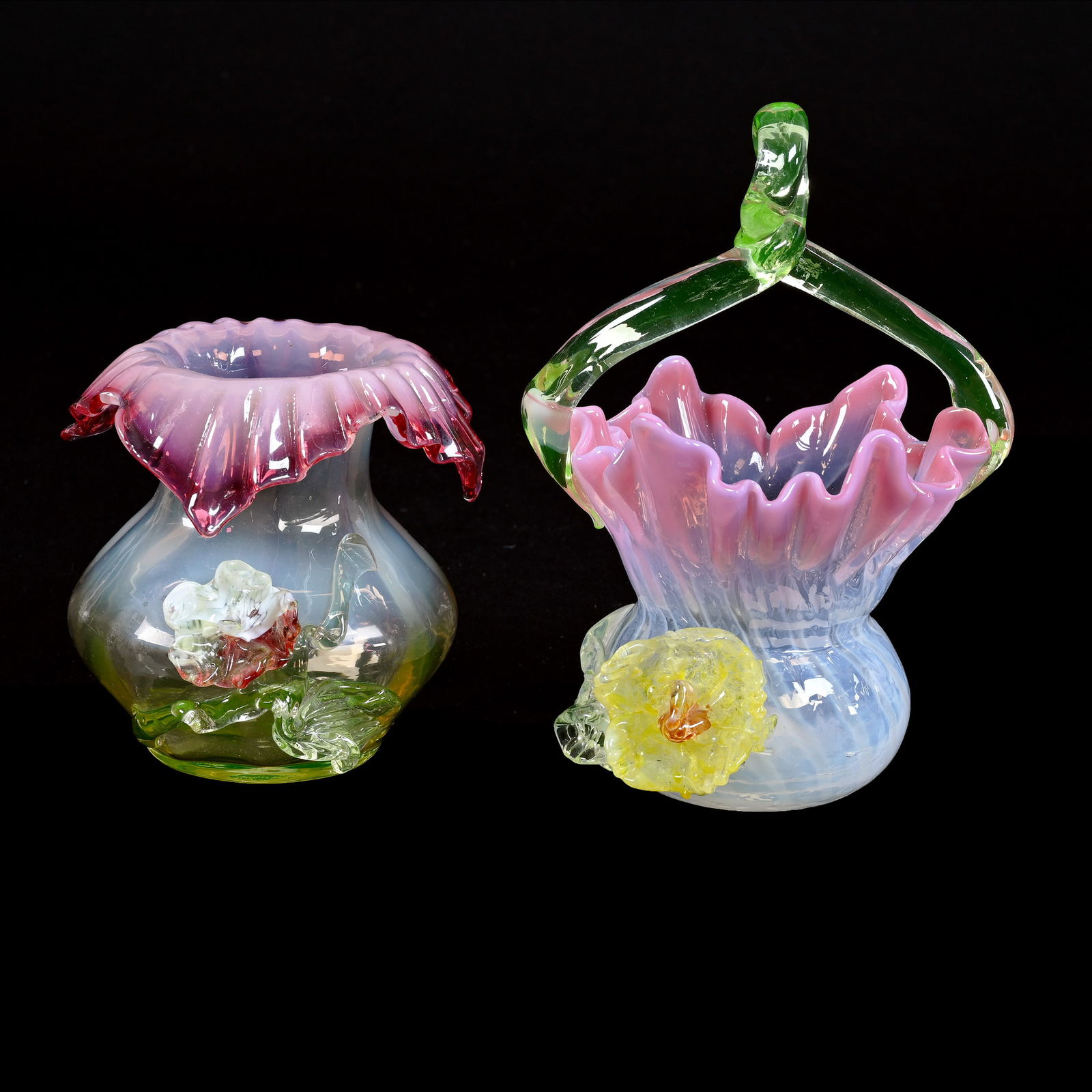 (2) Stevens & Williams Art Glass Items (1 of 5)