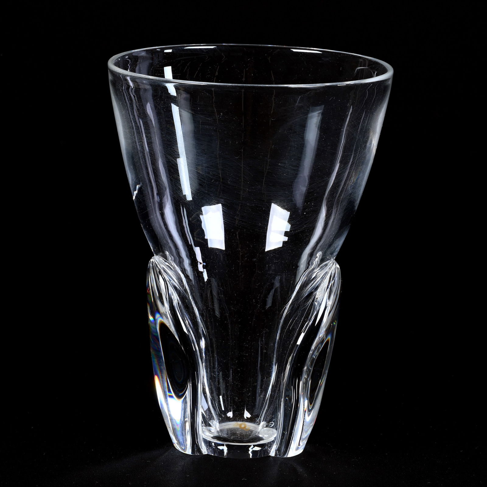 Vase, Clear Crystal Signed Steuben (1 of 2)