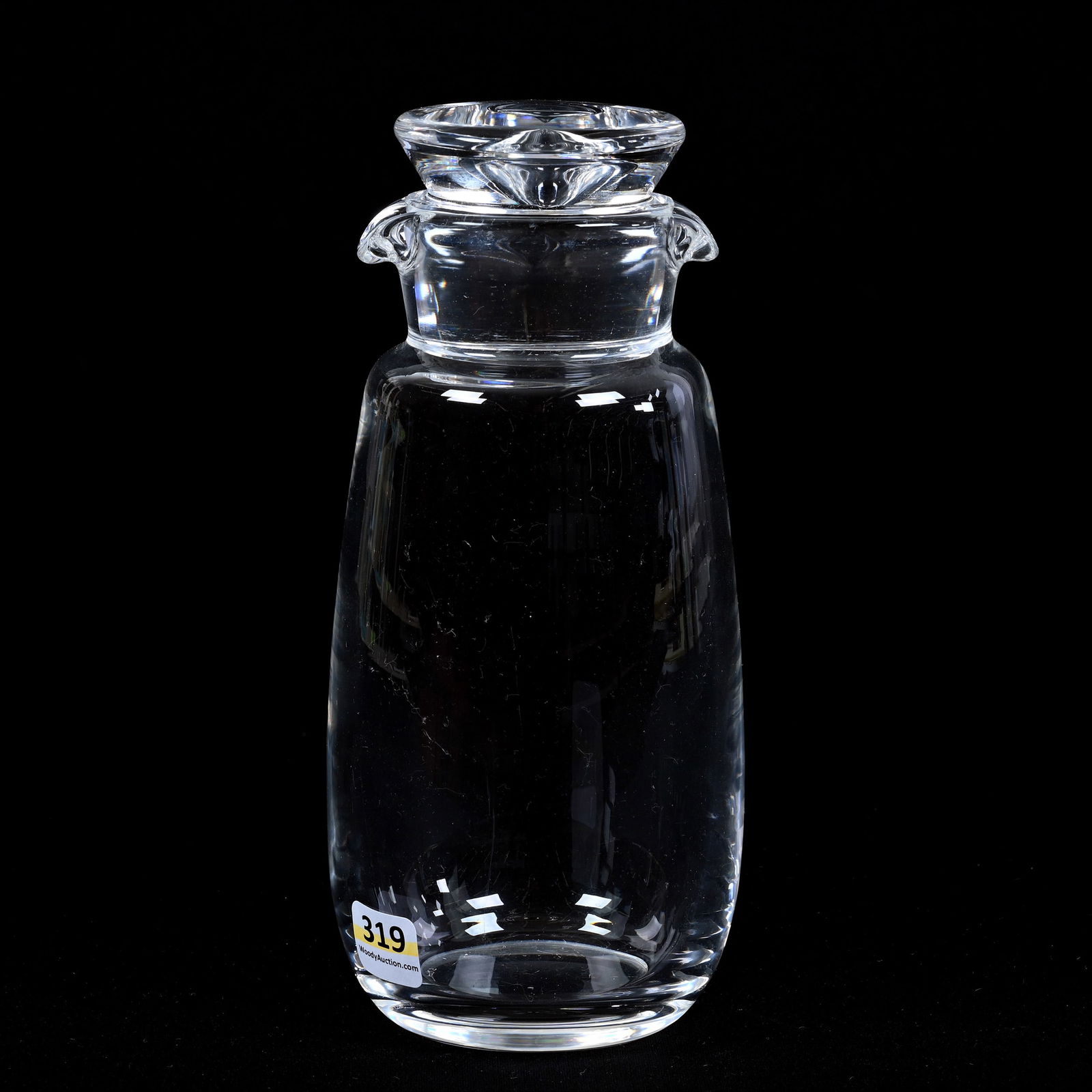 Cocktail Shaker, Clear Crystal Signed Steuben, Air Trap Stopper, Nice Quality (1 of 4)