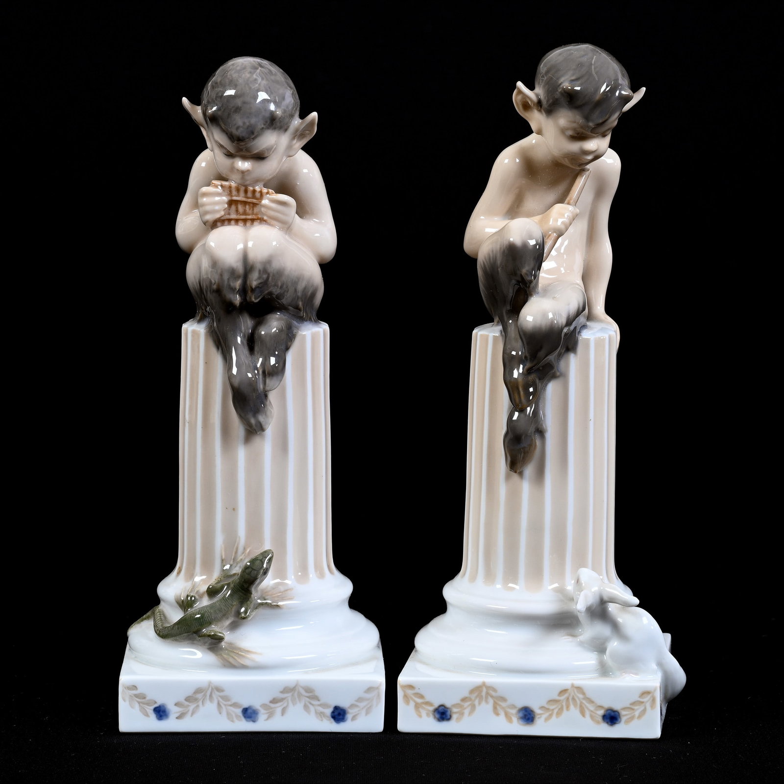 Pair Figurines Marked Royal Copenhagen Porcelain (1 of 3)