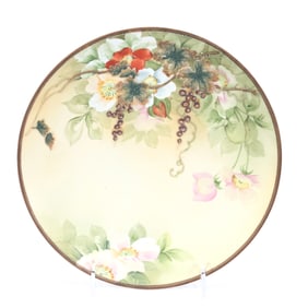 Plate, Nippon Wreath Mark, Cream Tones With Floral Blossom Decor