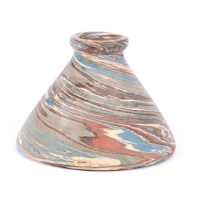 Violet Vase, Niloak Pottery First Art Mark, Mission Swirl