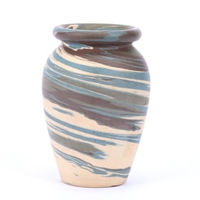Vase, Niloak Pottery Second Art Mark, Mission Swirl