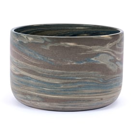 Bowl, Niloak Pottery First Art Mark, Mission Swirl