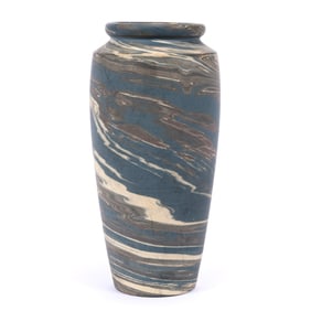 Vase, Niloak Pottery Second Art Mark, Mission Swirl