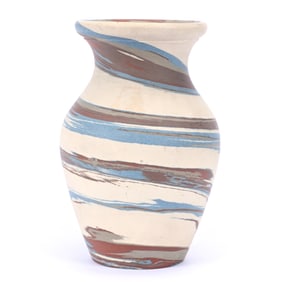 Vase, Niloak Pottery Second Art Mark, Mission Swirl