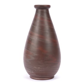 Vase, Niloak Pottery First Art Mark, Mission Swirl