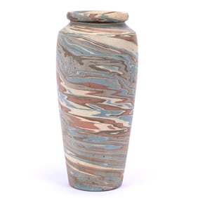 Vase, Niloak Pottery Second Art Mark, Mission Swirl