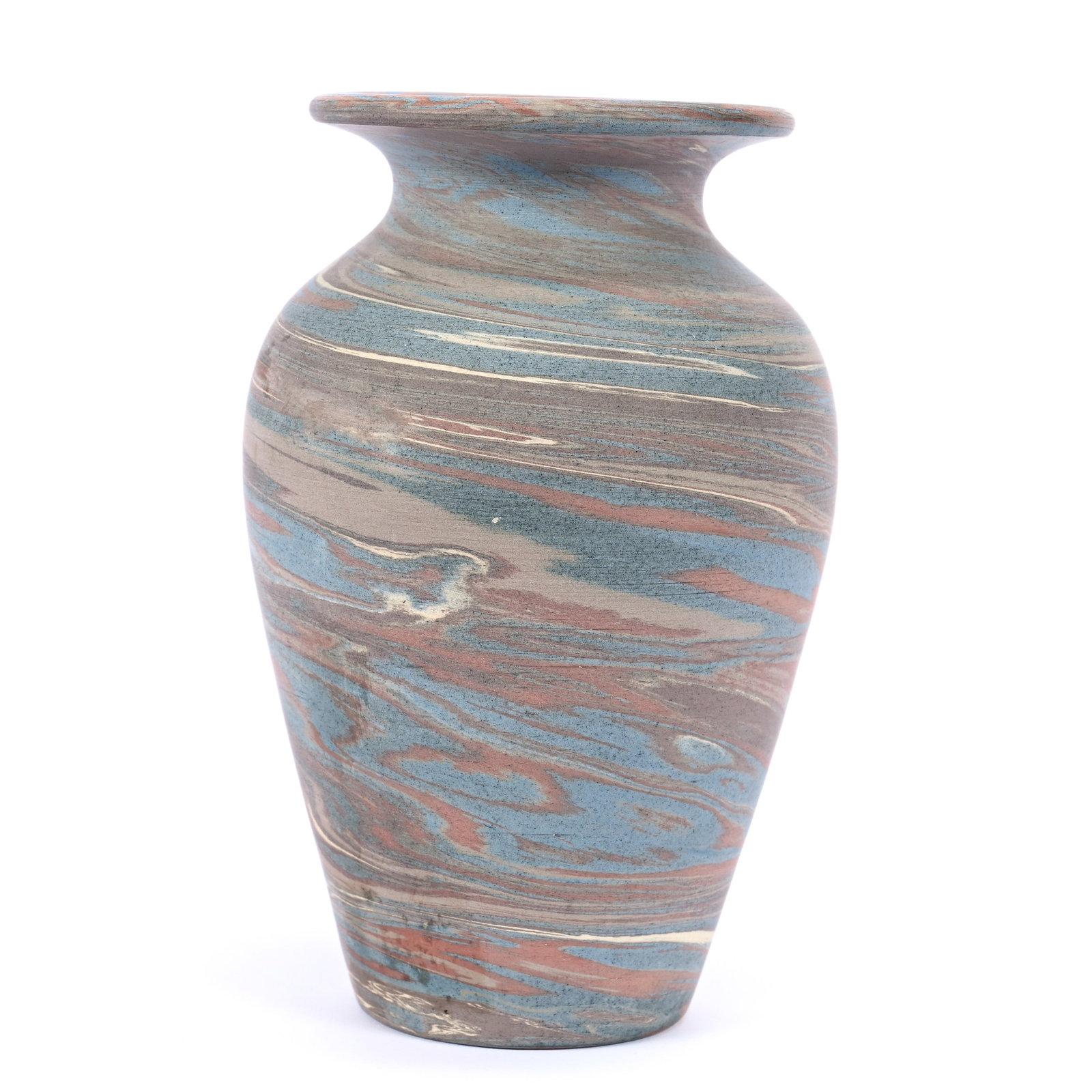 Vase, Niloak Pottery First Art Mark, Mission Swirl (1 of 3)