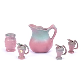 (5) Niloak Pottery Items, Ozark Dawn II Lewis Glaze