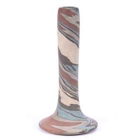 Bud Vase, Niloak Pottery Second Art Mark, Mission Swirl