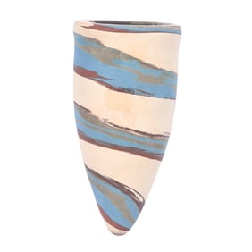 Wall Pocket, Niloak Pottery, Unmarked, Mission Swirl, Unusual Form