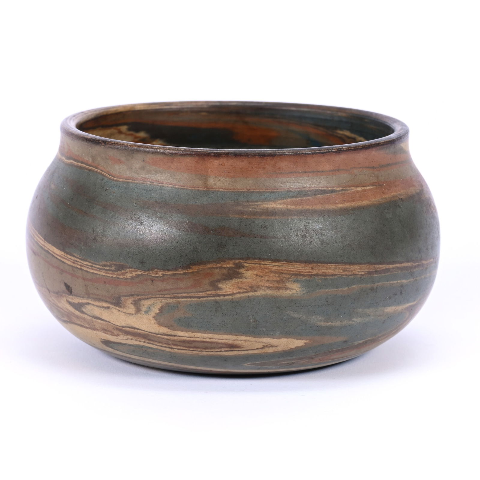 Bowl, Niloak Pottery First Art Mark, Mission Swirl (1 of 3)