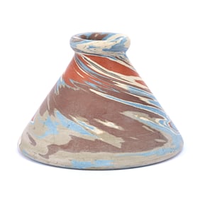 Violet Vase, Niloak Pottery Second Art Mark, Mission Swirl