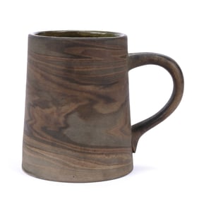 Mug, Niloak Pottery "Patent Pend'g" Mark, Mission Swirl