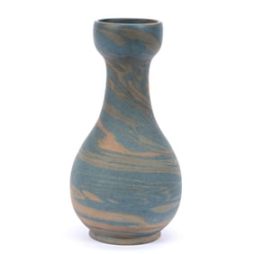 Vase, Niloak Pottery First Art Mark, Mission Swirl