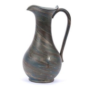 Ewer, Niloak Pottery First Art Mark, Mission Swirl