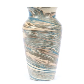 Vase, Niloak Pottery Second Art Mark, Mission Swirl