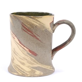 Mug, Niloak Pottery First Art Mark, Mission Swirl