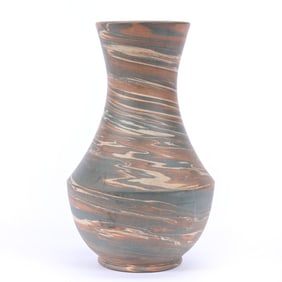 Vase, Niloak Pottery, Unmarked, Mission Swirl