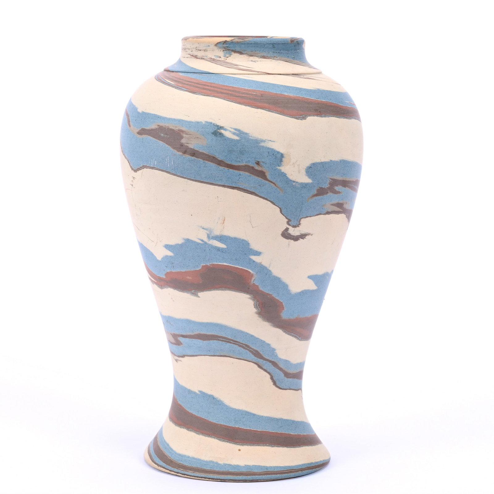 Vase, Niloak Pottery Second Art Mark, Mission Swirl (1 of 3)