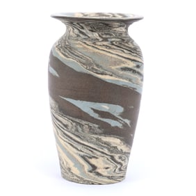 Vase, Niloak Pottery, Unmarked, Mission Swirl