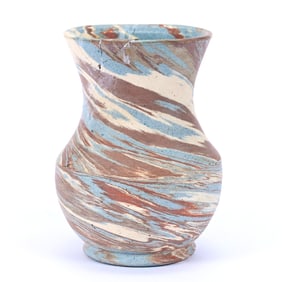 Vase, Niloak Pottery Second Art Mark, Mission Swirl