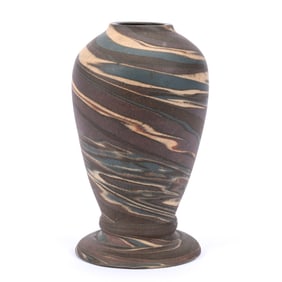Vase, Niloak Pottery, Unmarked, Mission Swirl