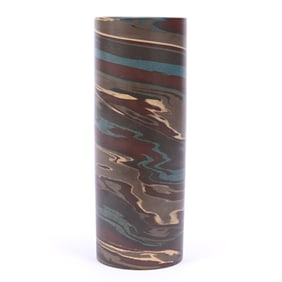 Cylinder Vase, Niloak Pottery First Art Mark, Mission Swirl