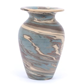Vase, Niloak Pottery, Unmarked, Mission Swirl