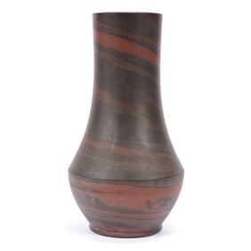 Vase, Niloak Pottery First Art Mark, Mission Swirl