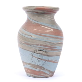 Vase, Niloak Pottery Second Art Mark, Mission Swirl