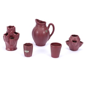 (5) Niloak Pottery Castware Items, Ozark Dawn II Lewis Glaze