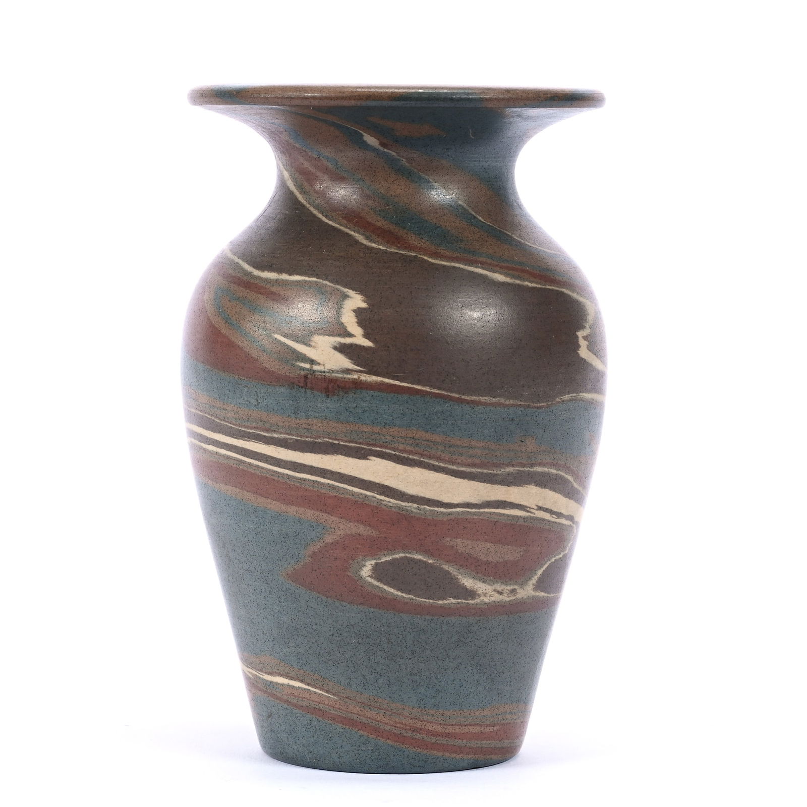 Vase, Niloak Pottery First Art Mark, Mission Swirl (1 of 3)