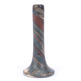Bud Vase, Niloak Pottery First Art Mark, Mission Swirl
