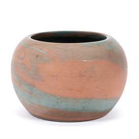 Bowl/Vase, Niloak Pottery Second Art Mark, Mission Swirl