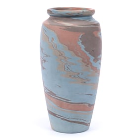 Vase, Niloak Pottery Second Art Mark, Mission Swirl