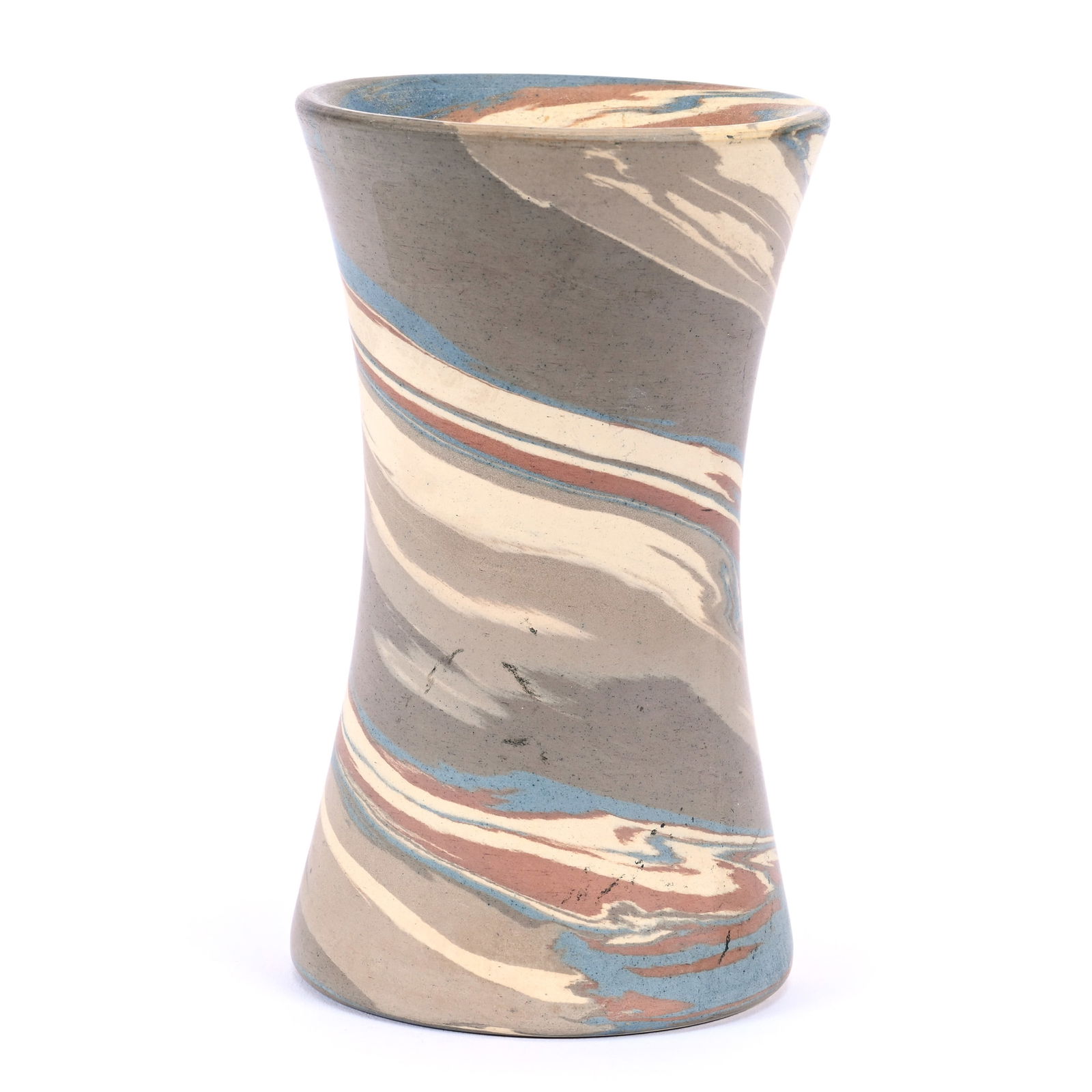 Vase, Niloak Pottery First Art Mark, Mission Swirl (1 of 3)