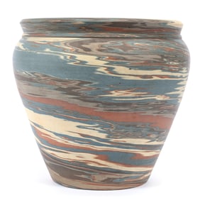 Jardiniere, Niloak Pottery First Art Mark, Mission Swirl