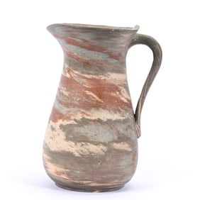 Pitcher, Niloak Pottery Second Art Mark, Mission Swirl