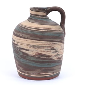 Jug, Niloak Pottery, Unmarked, Mission Swirl
