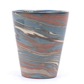 Cup/Tumbler, Niloak Pottery First Art Mark, Mission Swirl