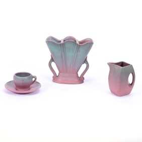 (3) Niloak Pottery Items, Ozark Dawn II