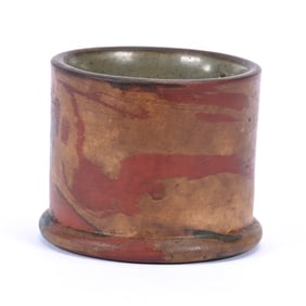 Match Holder, Niloak Pottery Second Art Mark, Mission Swirl