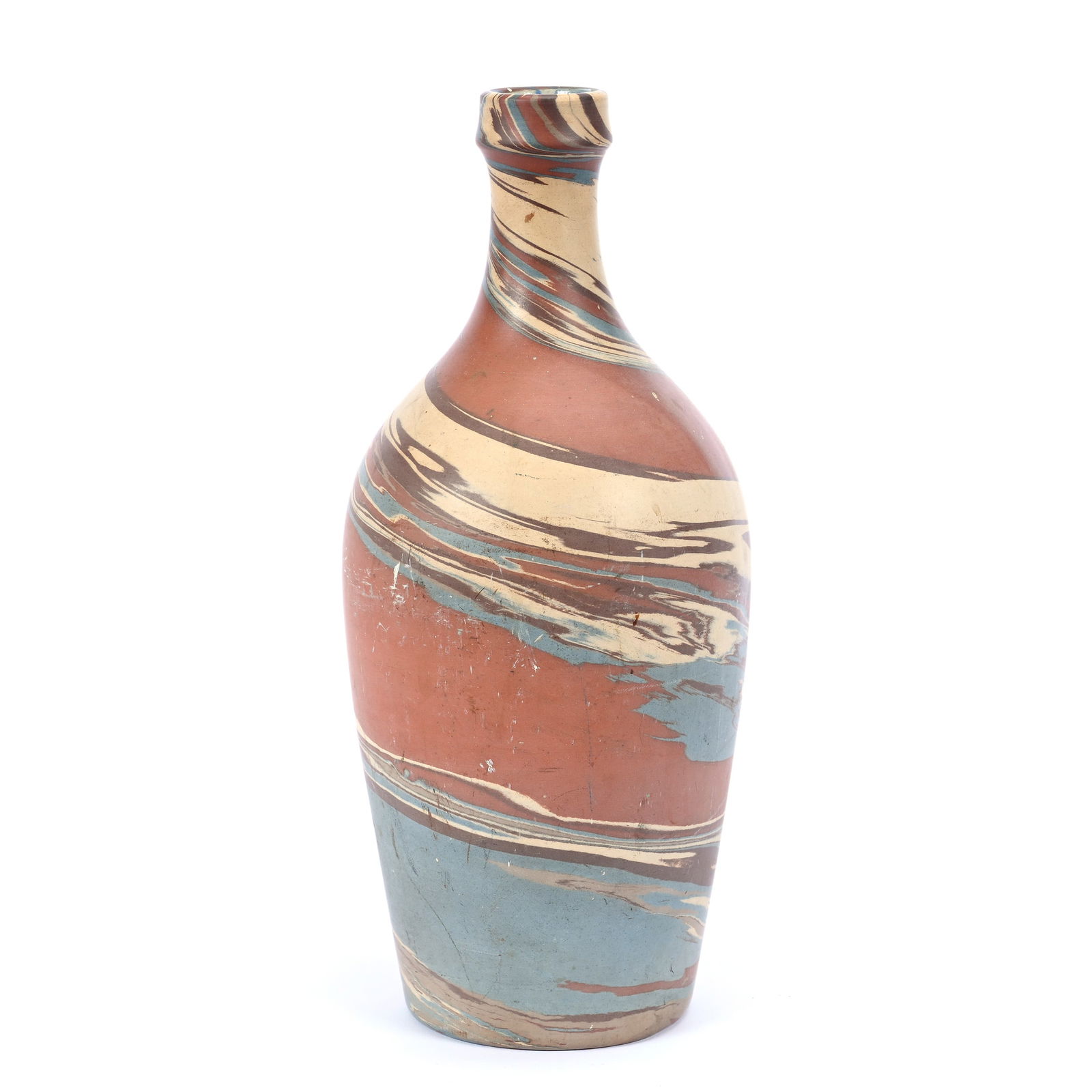 Bottle, Niloak Pottery Second Art Mark, Mission Swirl (1 of 3)