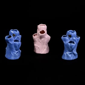 (3) Niloak Pottery Castware Vases, Tulip Design