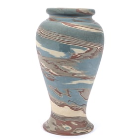 Vase, Niloak Pottery, Original Blue Paper Label Which Is Presumably Covering Niloak