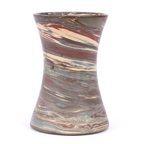Vase, Niloak Pottery Second Art Mark, Mission Swirl