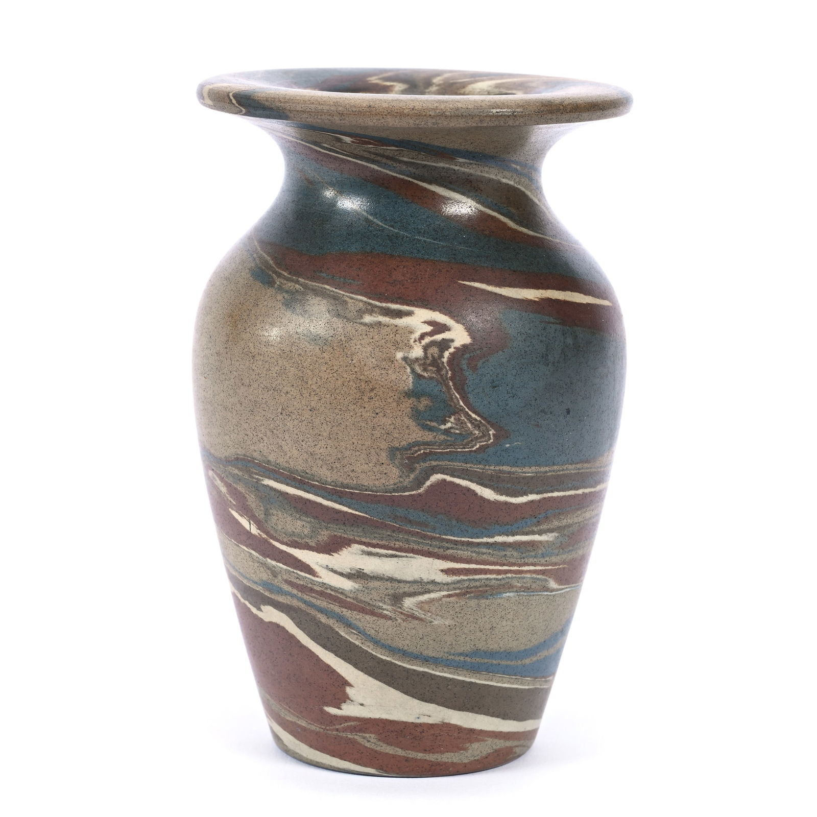 Vase, Niloak Pottery First Art Mark, Mission Swirl (1 of 3)
